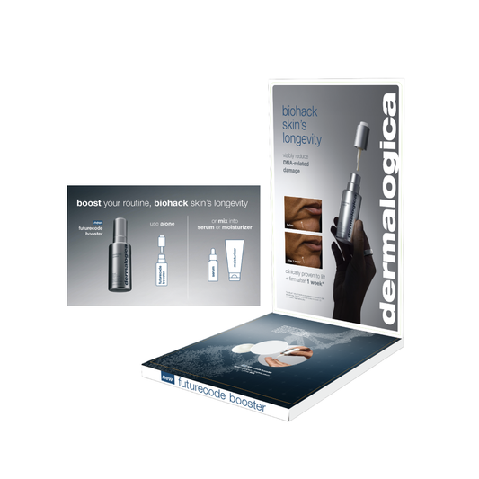 futurecode booster glorifier + shelf talker